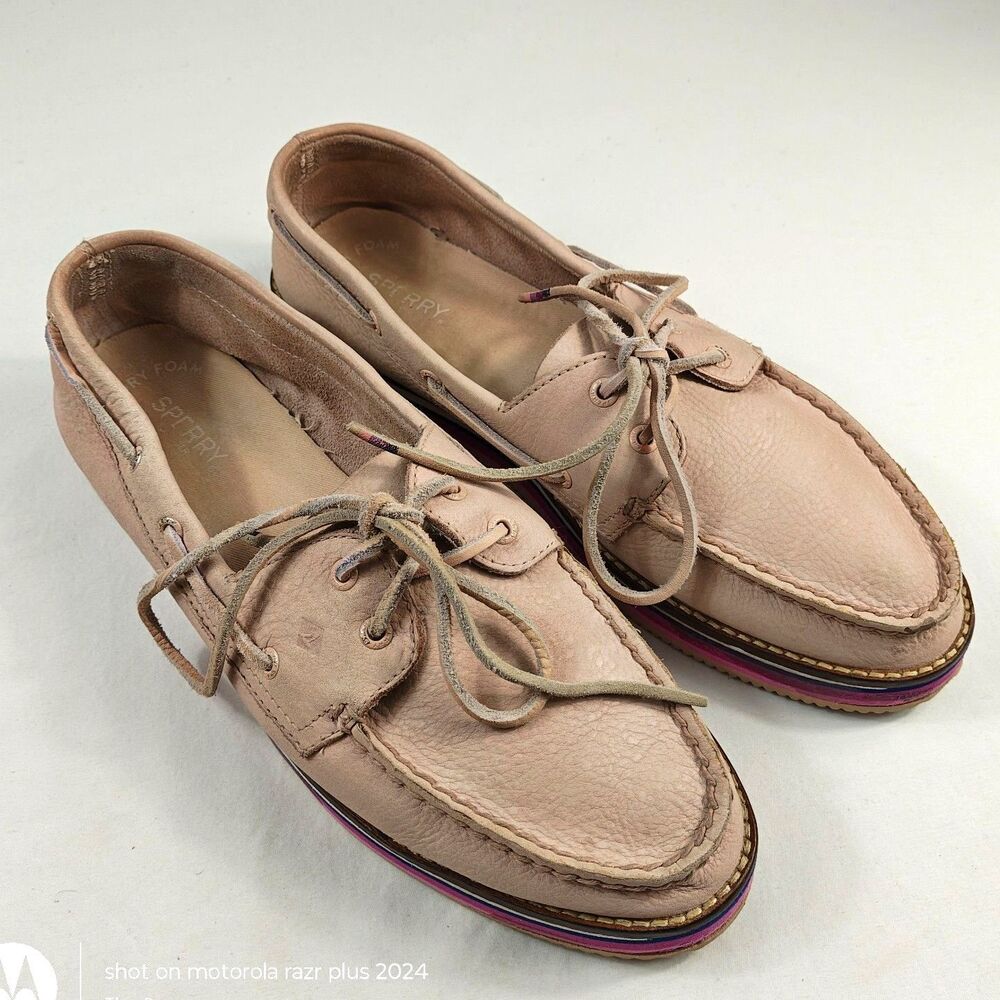 Women's SPERRY Top-Sider Lace Up Sneakers Boat Shoes US Size 10